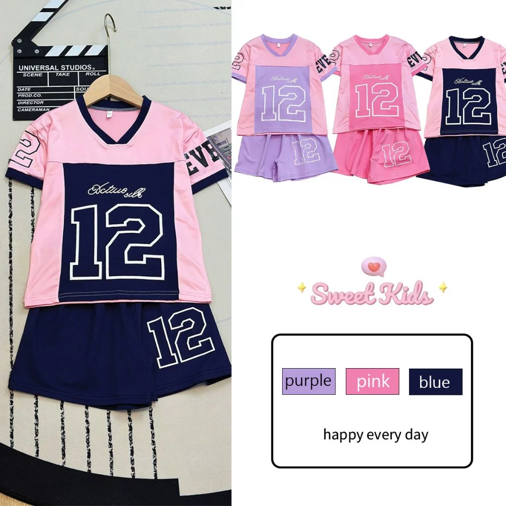 SweetKids พร้อมส่งจากกทม🌸เสื้อผ้าเด็กผญ🍓ชุดเซ็ตเด็กผู้หญิง ชุดกีฬา ชุดเซ็ท2ชิ้น เย็นและระบายอากาศได้ดี ฤดูร้อน