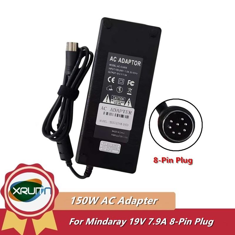19V 7.9A 8-Pin ปลั๊ก 150W AC Charger Adapter สําหรับ Mindray M9 TE7 TE8 MEDICAL แหล่งจ่ายไฟ MANGO150