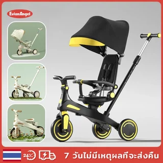 EvianAngel รถเข็นเด็กสามล้อพับได้ 9 in 1 TC16 ปรับเบาะได้ 5 โหมด รับน้ําหนัก 40 กก. อายุ 10 เดือนขึ้นไป