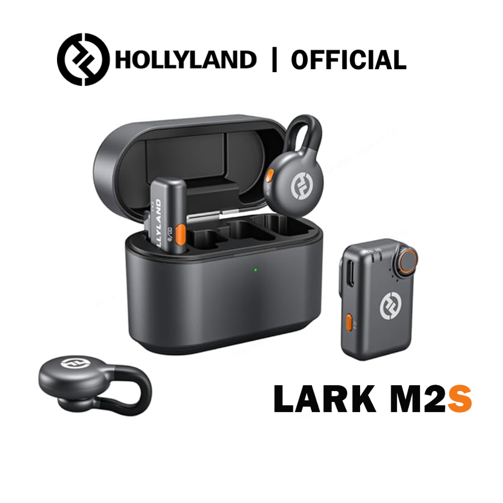 [มาใหม่] Hollyland Lark M2S ไมโครโฟนไร้สาย ไมโครโฟนแบบหนีบเสื้อ สําหรับ Phone/กล้อง/PC ไมค์สำหรับการถ่ายทอดสด Vlog