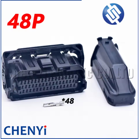 48 Pin หญิงรถยนต์ขั้วต่อกันน้ํารถจักรยานยนต์ ECU ปลั๊ก 48ZRO-B-1A 48ZRO-B-2A พร้อมพินและฝาครอบด้านหล