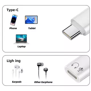 Type C ชายเป็น IOS หญิงหูฟัง Converter USB C หูฟังอะแดปเตอร์เสียงสําหรับโทรศัพท์ iPhon 15 16