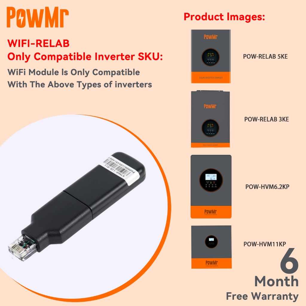 Wifi-RELAB Wifi รุ่นรองรับการใช้ RELAB Series ความถี่ต่ํา 3KE/5KE/10KE อินเวอร์เตอร์ 6.2KW/11KW อินเวอร์เตอร์