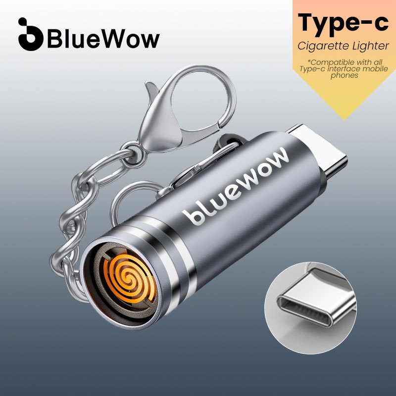 BlueWow แบบพกพากันลมมินิอิเล็กทรอนิกส์ทนทานทนอุณหภูมิสูง Non-Scalding Type-C