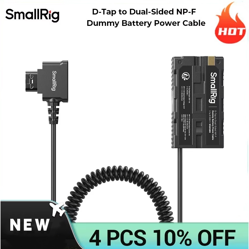 SmallRig D-Tap ถึง Dual-Sided NP-F Dummy แบตเตอรี่สายไฟสี่เอาต์พุตแบตเตอรี่มัลติฟังก์ชั่นสายไฟ 4884