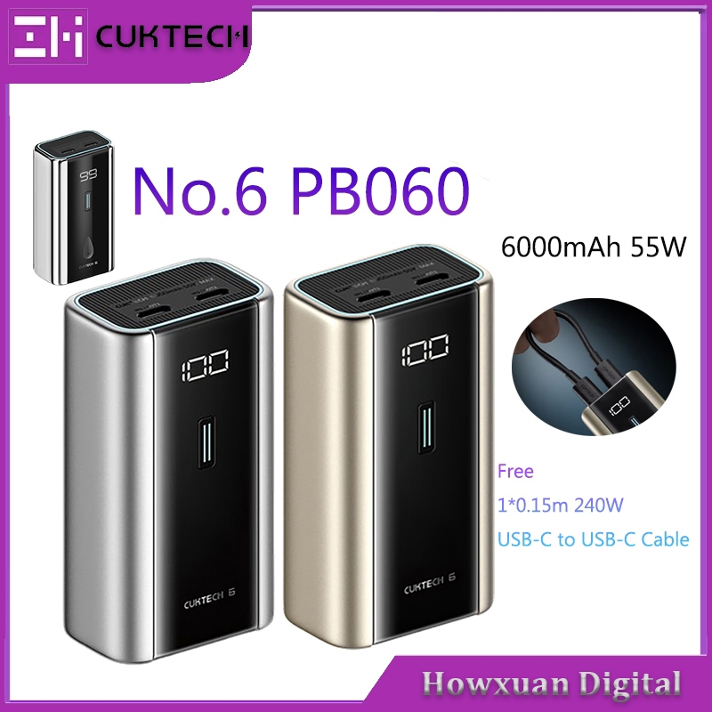ZMI CUKTECH No.6 6000mAh Power Bank PB060 55W Power Block แหล่งจ่ายไฟแบบพกพา