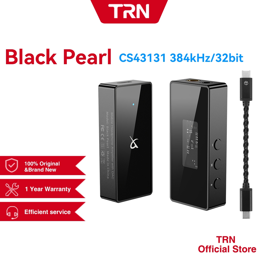 Trn Black Pearl Hi-Fi DAC Amplifier 32bit/384kHz DSD256 Dual CS43131 ชิปสําหรับเล่นเกมเพลง