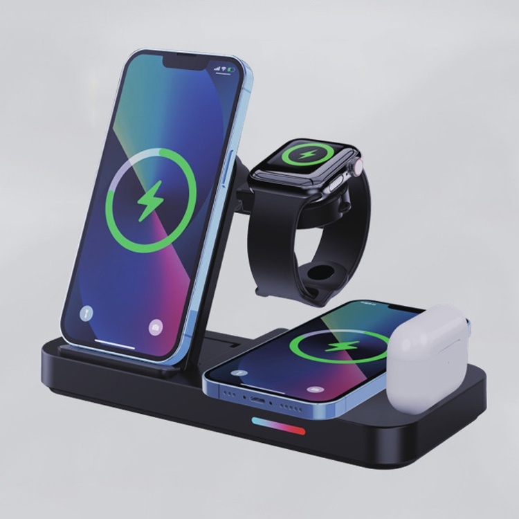 4 in 1 Wireless Charger สําหรับ Samsung พับ Fast Charging Dock Station สําหรับ Galaxy Watch 8 7 6 5 