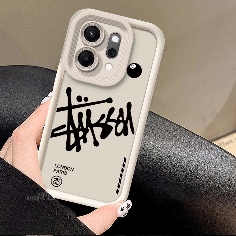 เคสสําหรับ OPPO Reno 14 13 Pro 14F 13F Reno14 Reno13 F บิลเลียดสีดําหมายเลข 8 เคสโทรศัพท์ลายการ์ตูนซิลิโคนอ่อนนุ่มกันกระแทกปก - รูปที่ 3