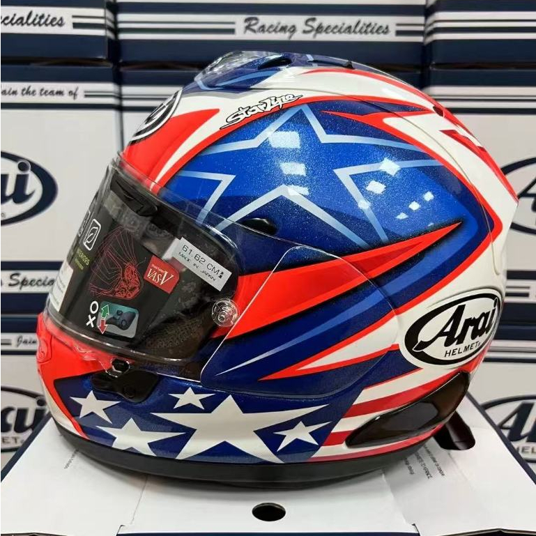 ARAI RX7X Nicky Hayden SB หมวกกันน็อครถจักรยานยนต์หมวกกันน็อคเต็มหน้าขี่หมวกกันน็อคป้องกันการตก