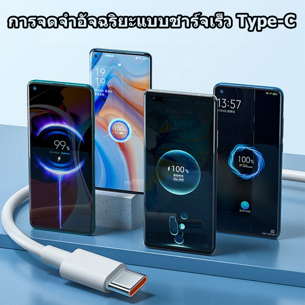 [รับประกัน 1 ปี] ชุดชาร์จ Huawei Honor 66W เหมาะสําหรับ Huawei 40W 66W Type C Charger 6A ชุดชาร์จ - รูปที่ 3