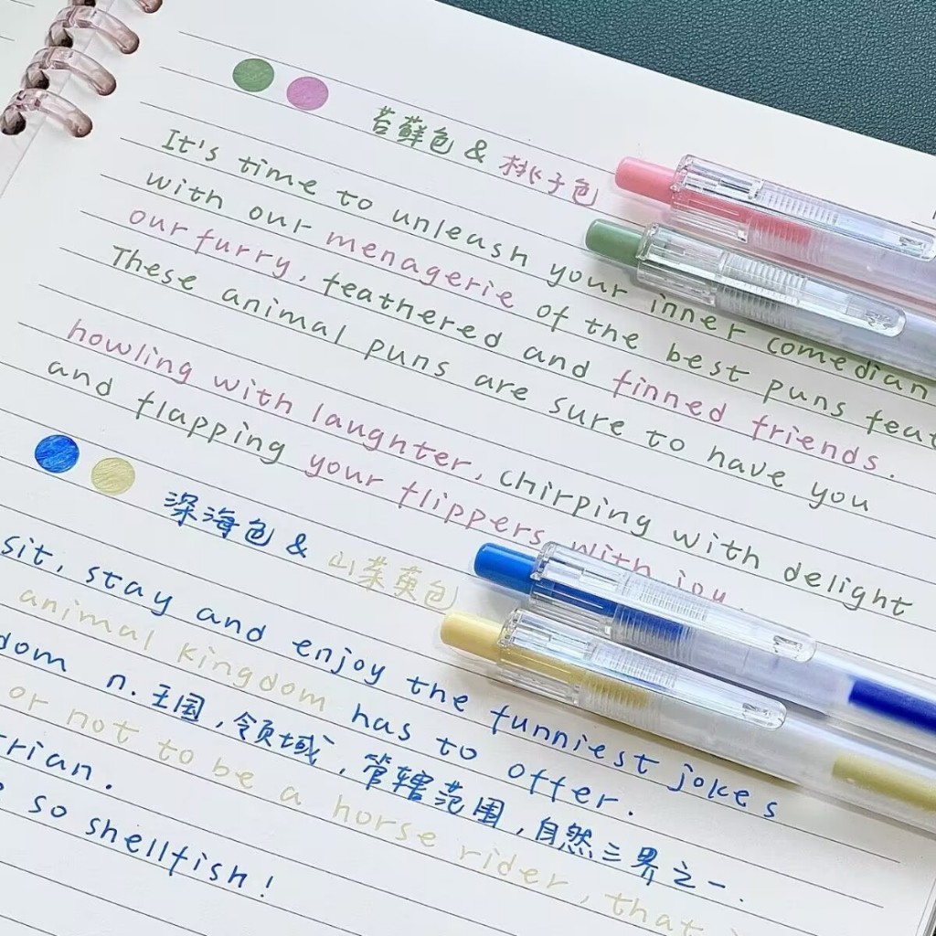 โอยา | Tianzhuo 24 สีสีกดปากกา 0.5 มม.ปากกาเจล Quick-Drying Smooth คู่มือหมายเหตุ Marker Key ปากกา