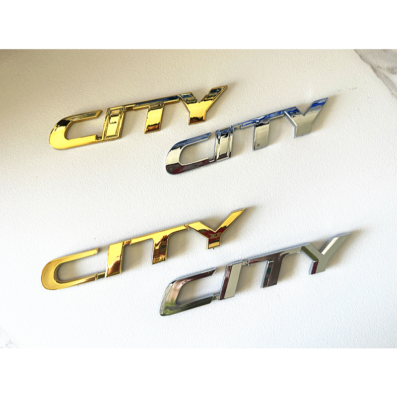 โลโก้สัญลักษณ์หลัง Honda Gold/Chrome City 1PC ABS CITY