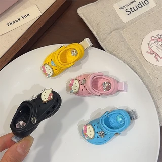 รองเท้าหลุมกิ๊บน่ารัก มีขอบคลิป สำหรับสาวๆ พร้อมใบเรียกเก็บเงินเป็ด และคลิปติดผม