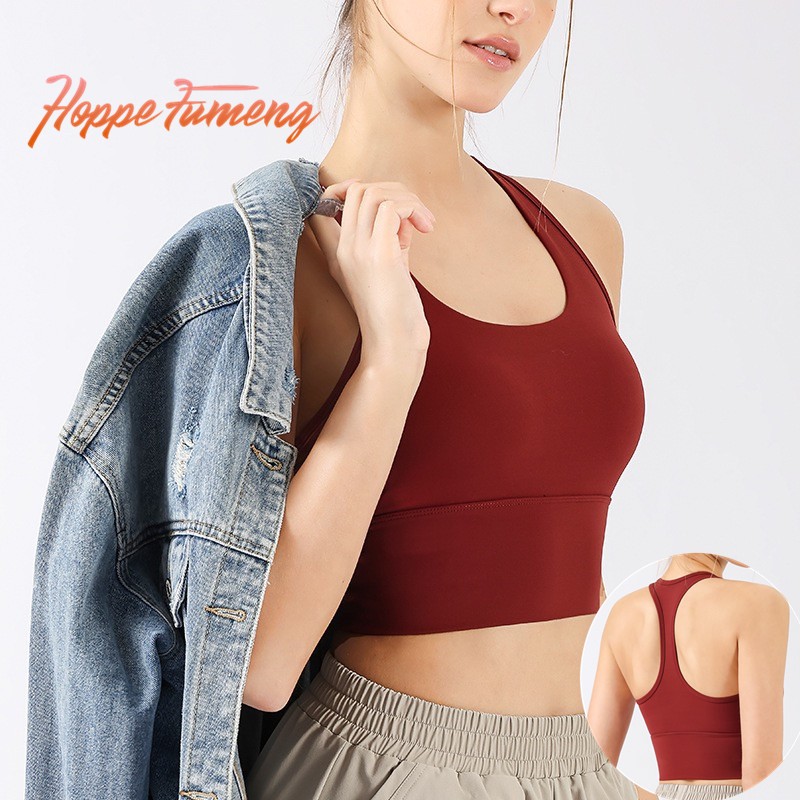 ชุดชั้นใน Hoppe Fumeng แบบพุช업 มีเบาะคงที่ ดีไซน์แฟชั่น สวมใส่สบายสำหรับโยคะและการใช้งานประจำวัน