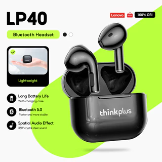 Lenovo หูฟัง LP40 PRO และ LP40 LP40S IPX5 หูฟังไร้สาย True Bluetooth 5.1 HD สเตอริโอ Latency ต่ําสําหรับเล่นเกมพร้อมไมโครโฟนเพลง