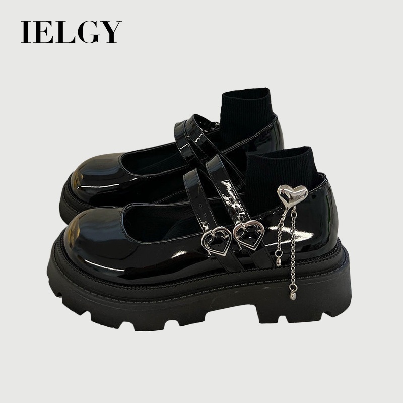 IELGY Mary Jane รองเท้าหนังผู้หญิงสไตล์อังกฤษแพลตฟอร์มญี่ปุ่น JK รองเท้า Vintage