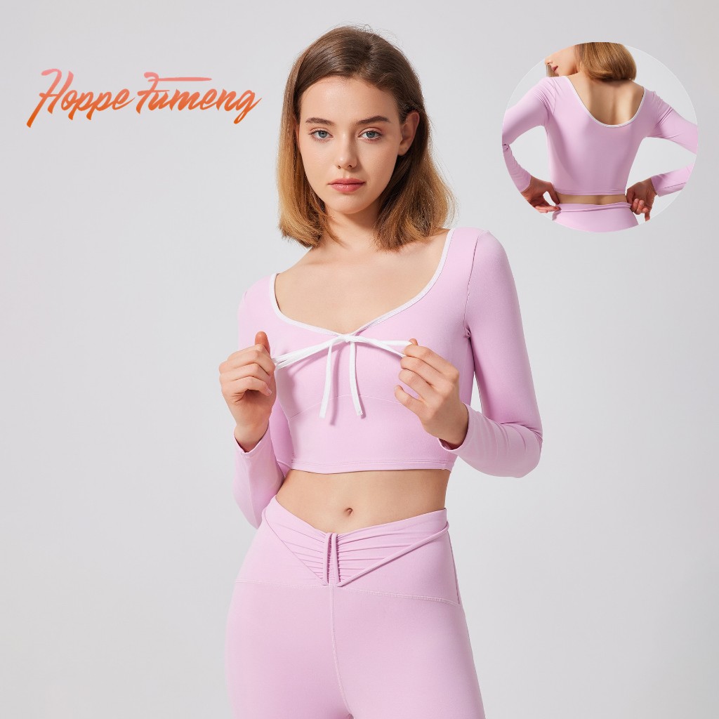 【Hoppe Fumeng】เสื้อแขนยาวแฟชั่นสำหรับผู้หญิง เหมาะสำหรับการออกกำลังกายและกิจกรรมกีฬา