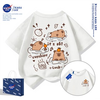 【สินค้าพร้อมส่ง】เสื้อยืดเด็ก NASA (3-18 ปี) ผ้าฝ้ายสีขาว ลาย…