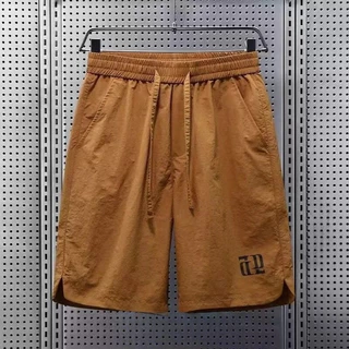 กางเกงขาสั้นผู้ชายกีฬาเอวยางยืดไซส์ใหญ่ M-5XL ฤดูร้อนบางระบายอากาศดี ทรงหลวมสบาย อเนกประสงค์สีพื้น