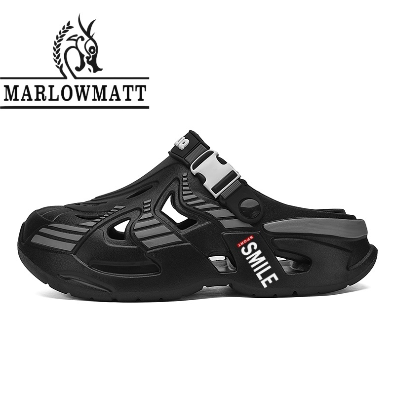 Marlowmatt รองเท้าแตะผู้ชาย Breathable สบายแฟชั่น Big Toe รองเท้ากันน้ํากันลื่นรองเท้าแตะคู่