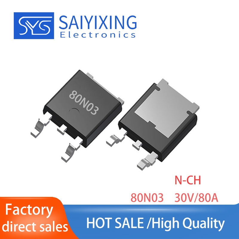 20PCS ยี่ห้อใหม่ 80N03 TO-252 SMD ทรานซิสเตอร์ 80A 30V NCE3080K ap80n03d MOSFET