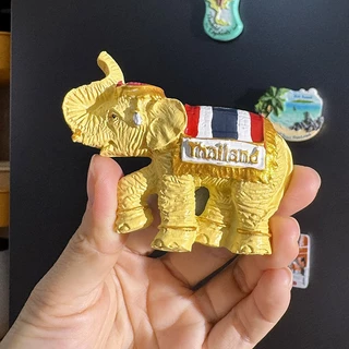 สติ๊กเกอร์ติดตู้เย็นพร้อมของที่ระลึกสถานที่ท่องเที่ยวของไทย สติ๊กเกอร์สร้างสรรค์