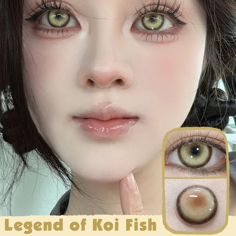 Jewelens คอสเพลย์คอนแทคเลนส์สีฮาโลวีนอะนิเมะ Softlens Koi สีน้ําตาลสีเหลืองนักเรียน