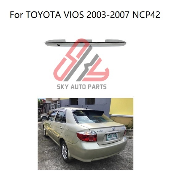 (คุณภาพดี) REAR BONNET BOOT BONNET GARNISH CHROME ด้านหลัง Chrome Bar Moulding สําหรับ toyota vios gen1 ncp42 2003 2004 2005 2006 2007
