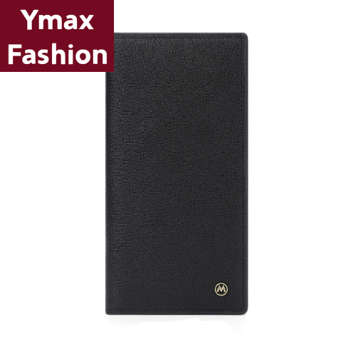 YMAX Gentleman Simple กระเป๋าสตางค์ผู้ชาย RFID Anti-theft Brush Long Cross Pattern Fashion Clutch Mens High-End Business Bag