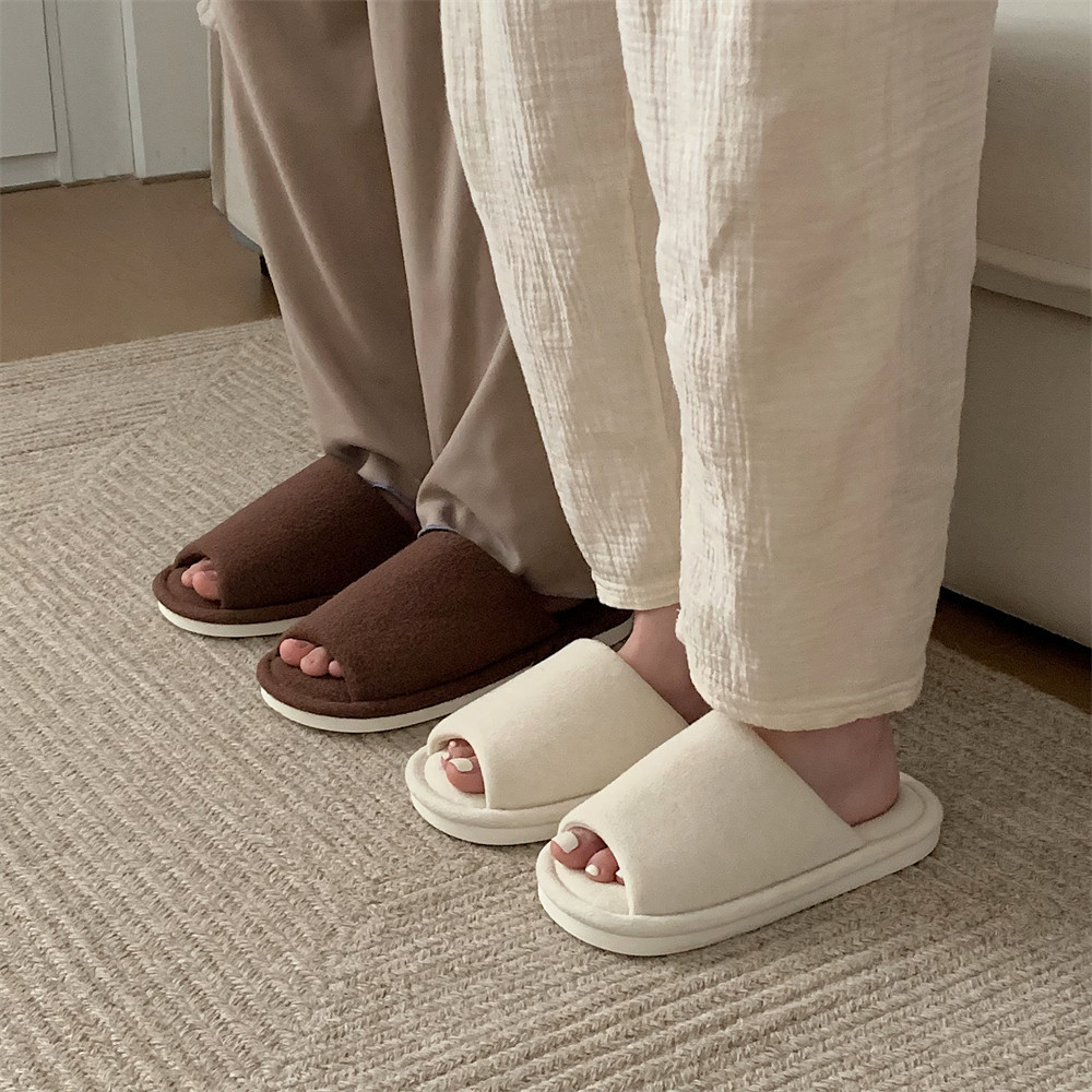 Xixtiao รองเท้าแตะผ้าฝ้ายลินินเรียบง่าย Four Seasons สบายรองเท้านุ่มรองเท้าแตะบ้