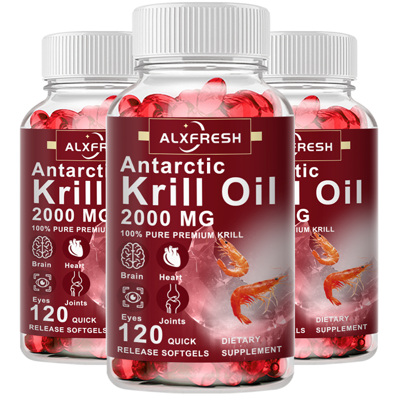 Antarctic Krill Oil + Astaxanthin | โอเมก้า3+ฟอสโฟลิปิดสูง พร้อม | บำรุงสมอง หัวใจ ตา และข้อต่อ