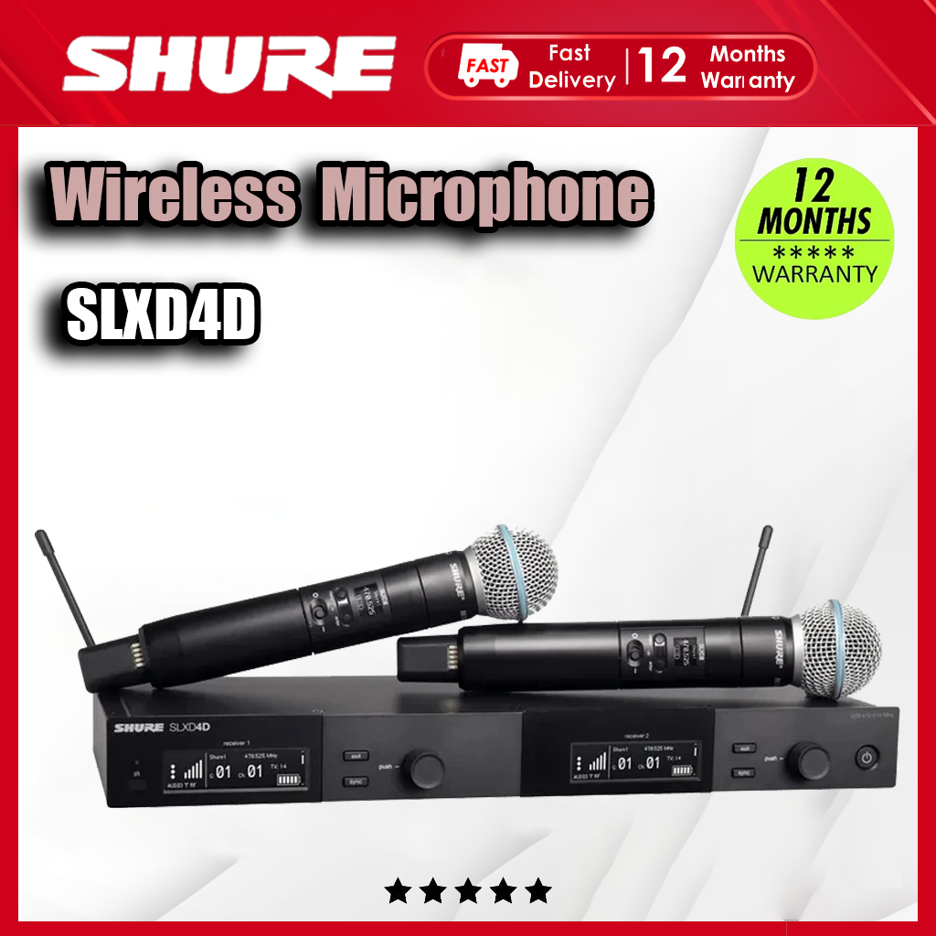 Shure SLXD4D/B58A ไมโครโฟนไร้สายสองช่อง