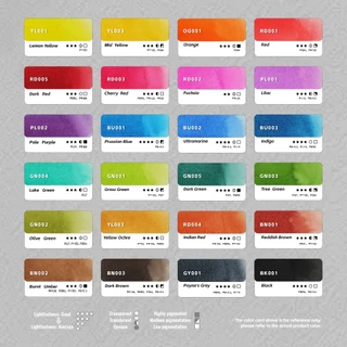 Seamiart ชุดสีน้ํา 24 สี พร้อมกล่องโลหะ แบบพกพา 1 ชิ้น