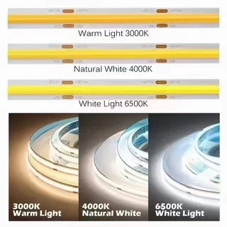 5m/10m cob เส้น หลายสี LED 2835 นำตกแต่ง ไฟปีใหม่ ไฟเส้นสายยาว ไฟติดห้อง ยืดหยุ่น+12v/24v หม้อแปลง