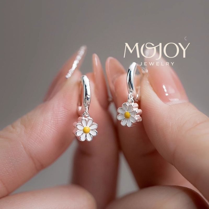 MOJOY ต่างหูดอกไม้เรียบง่ายสำหรับผู้หญิง เครื่องประดับวันหยุดและของขวัญ