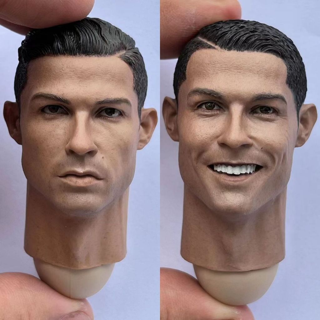 1/6 Scale ผู้เล่นฟุตบอล Cristiano Ronaldo Head Sculpt รุ่น Fit สําหรับ 12 นิ้วชาย Action Figure Body
