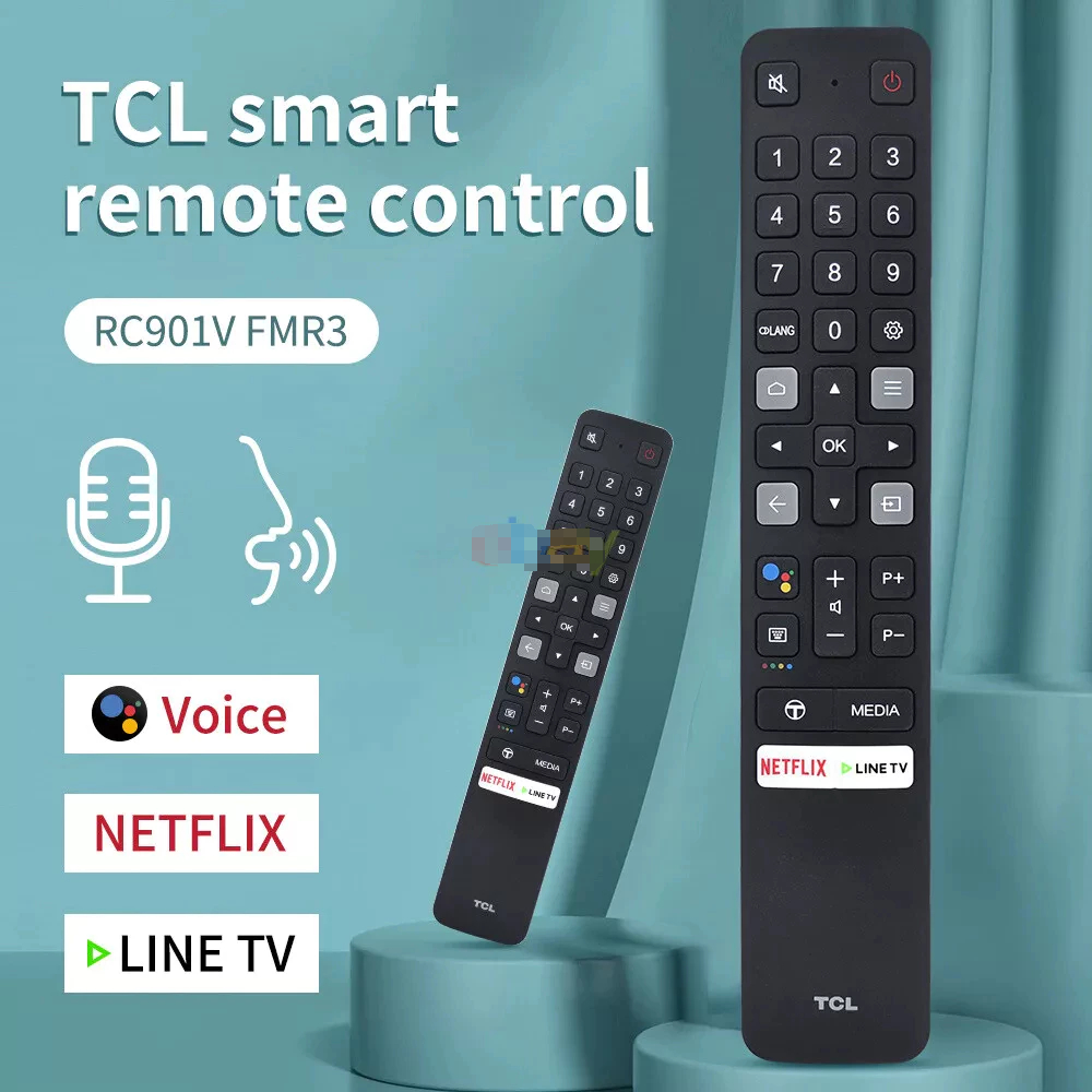 RC901V FMR3 เหมาะสําหรับรีโมทคอนโทรลทีวีเสียง TCL และสาย Netflix TV LIVE TV ทั่วไป RC901V RC902V ซีร