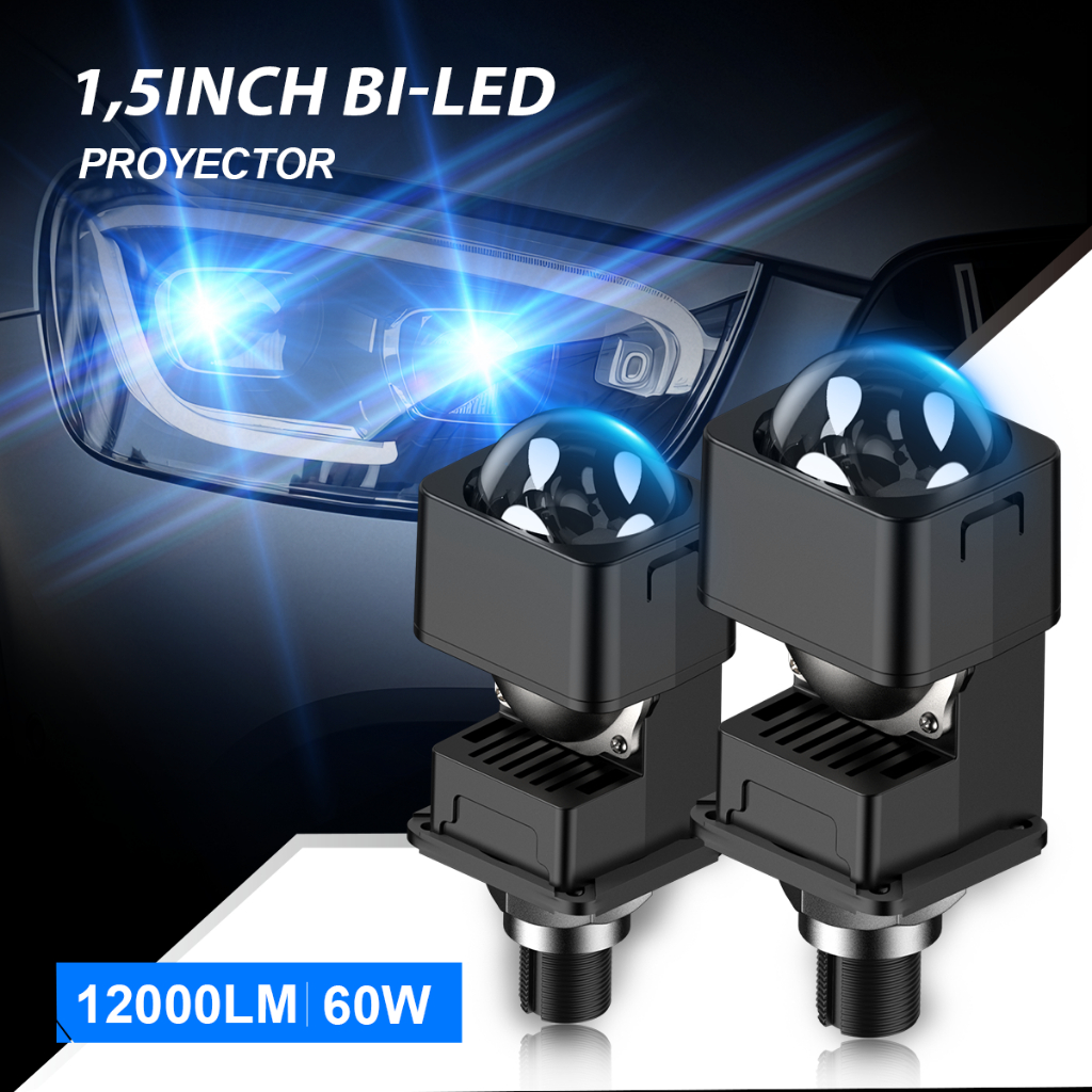 Nlpearl 10000LM 1.5 นิ้ว Matrix LED Bi LED โปรเจคเตอร์ Retrofit กันน้ํา LED High Beam โปรเจคเตอร์ชุด 6500K Universal Auto อุปกรณ์เสริม