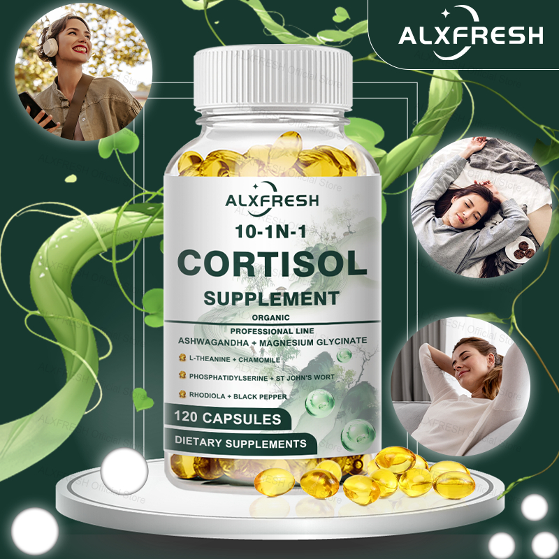 Cortisol Health for Stress Relief Balanced Cortisol Response ผ่อนคลายด้วย Ashwagandha L-Theanine