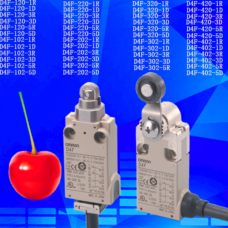 Omron Small Safety Limit Switch D4F-102-1D 102-1R D4F-120-1D 120-1R D4F102-3D 102-3R D4F-120-3D 120-