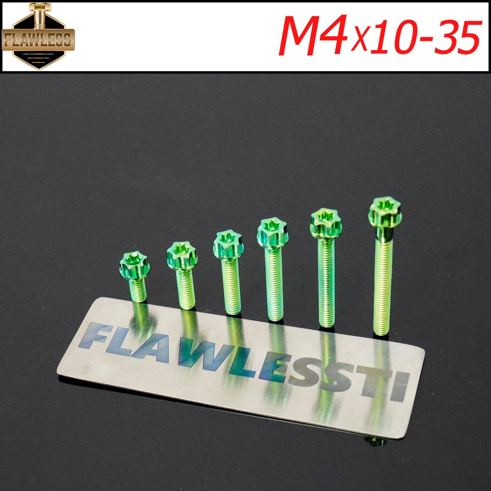 FLAWLESSTI M4x10-35 Gr5 Titanium Bolt เบรค Fluid Cap Bolt สําหรับ Honda Forza 350 Giorno 125 PCX 160