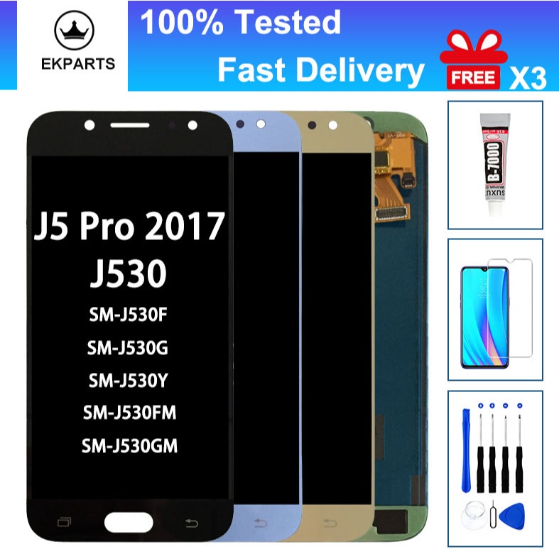 ทดสอบ 100% LCD สําหรับ Samsung Galaxy J5 Pro 2017 J530 SM-J530F J530Y J530G/DS จอแสดงผล Touch Screen