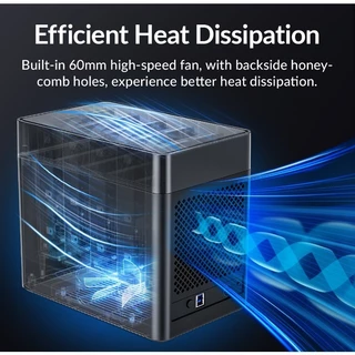ORICO 5-Bay 3.5 นิ้ว USB Hard Drive Enclosure แม่เหล็กเครื่องมือฟรี SATA เป็น USB 3.0/Type-C HDD Case (DS500)