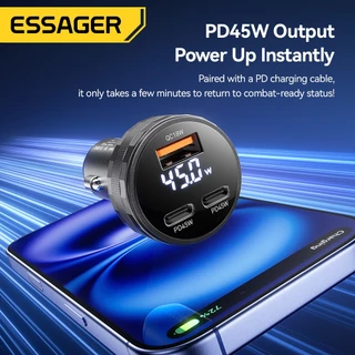 Essager 108W Fast Charging 2 ประเภท C +1 USB-A Car Charger Quick Charge สําหรับ iP Huawei โทรศัพท์มือถือ Charger