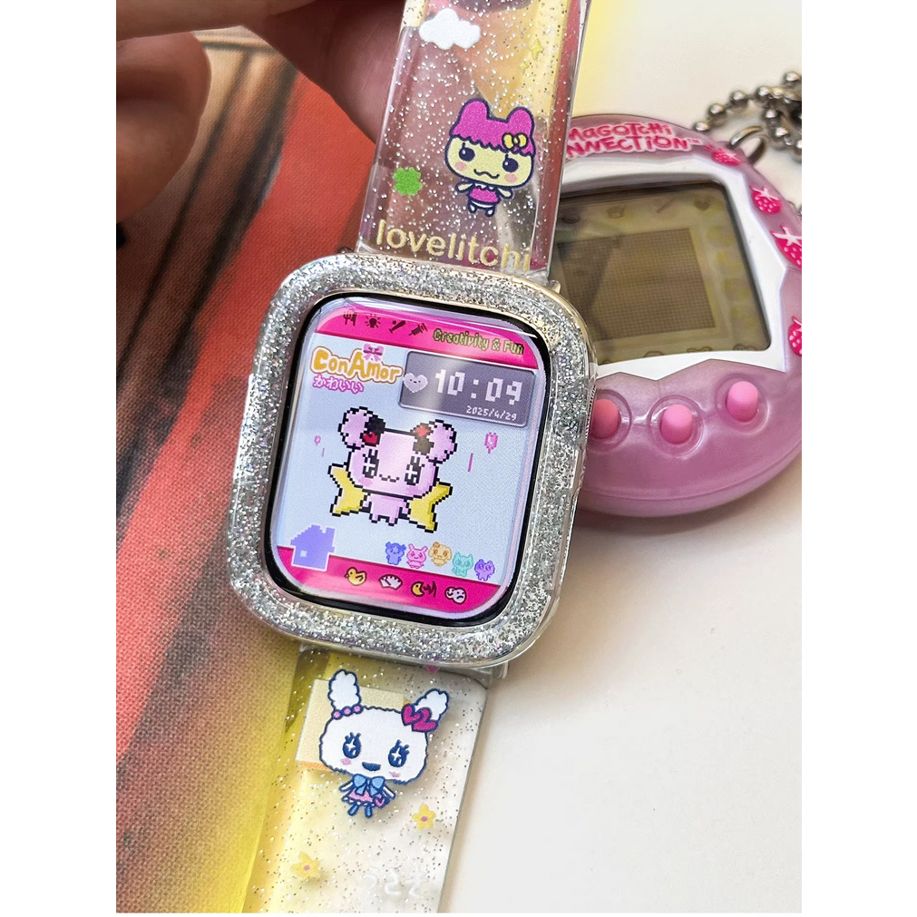 Clear Fresh Watch Strap Case เคสสายนาฬิกาใสสดเข้ากันได้สําหรับสาย A-pple Watch Series11 10 9 8 7654321,SE Ultra2 iwatch Case และ i Watch Strap ขนาด 46mm 38 42 41 45 49mm 44mm 40mm iWatch Strap Loop ราคา ถูกที่สุด ดีลบีเคเค แกลเลอรีภาพที่ 2