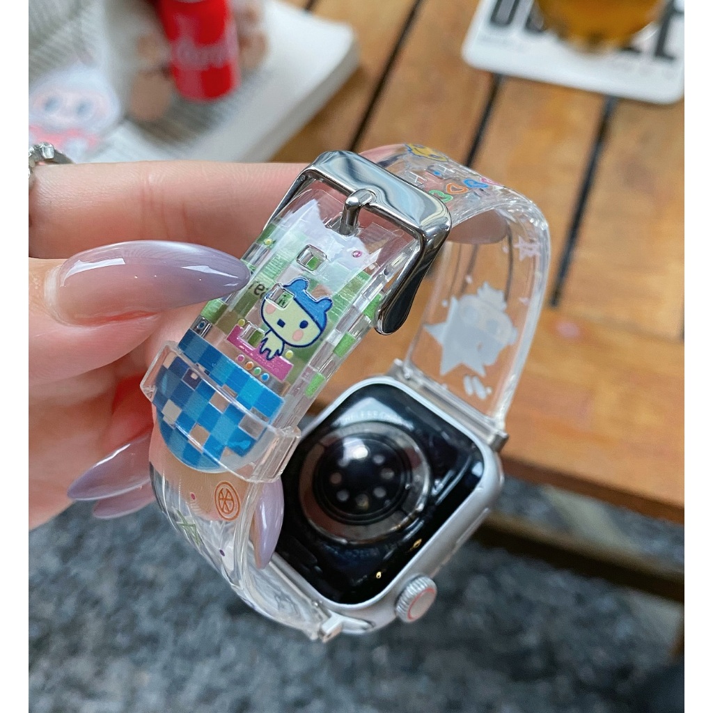 Clear Fresh Watch Strap Case เคสสายนาฬิกาใสสดเข้ากันได้สําหรับสาย A-pple Watch Series11 10 9 8 7654321,SE Ultra2 iwatch Case และ i Watch Strap ขนาด 46mm 38 42 41 45 49mm 44mm 40mm iWatch Strap Loop ราคา ถูกที่สุด ดีลบีเคเค แกลเลอรีภาพที่ 8