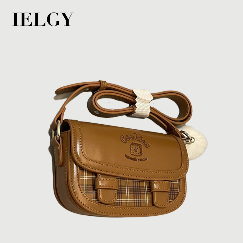 IELGY Sweet Cute Girl Cambridge Bag Underarm Tofu Bag High-End Sense Messenger Shoulder Bag