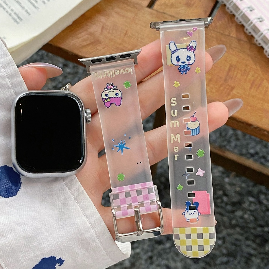 Clear Fresh Watch Strap Case เคสสายนาฬิกาใสสดเข้ากันได้สําหรับสาย A-pple Watch Series11 10 9 8 7654321,SE Ultra2 iwatch Case และ i Watch Strap ขนาด 46mm 38 42 41 45 49mm 44mm 40mm iWatch Strap Loop ราคา ถูกที่สุด ดีลบีเคเค แกลเลอรีภาพที่ 5