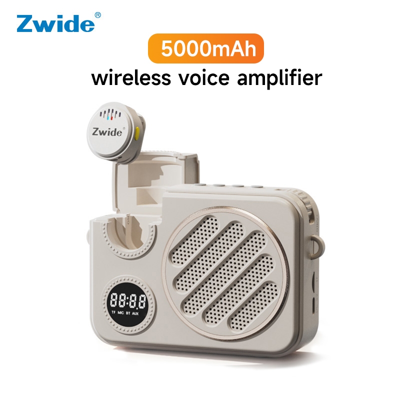 Zwide E20 Mini Portable Wireless Voice Amplifier พร้อมไมโครโฟนไร้สาย, Bluetooth 6.0 และ 5000mAh แบตเตอรี่สําหรับ TeacherShopping guide,ไกด์นําเที่ยว